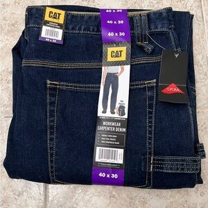 Caterpillar CAT Men's Workwear Carpenter Denim Jeans 40x30  Blue